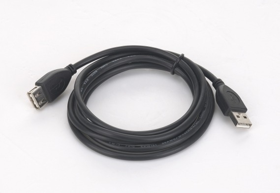 CABLU USB GEMBIRD prelungitor, USB 2.0 (T) la USB 2.0 (M), 1.8m, conectori auriti, negru, „CCP-USB2-AMAF-6” (include TV 0.06 lei)