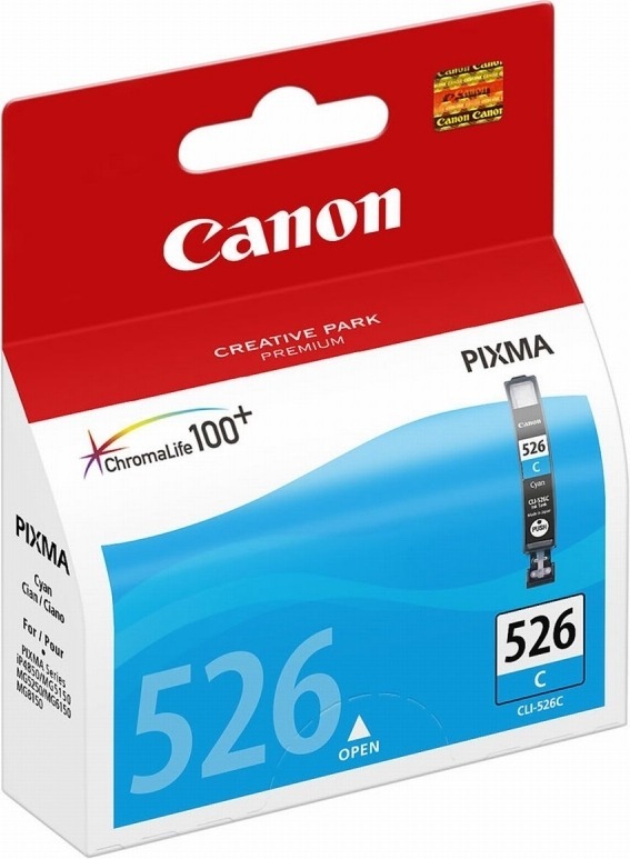 Cartus Cerneala Original Canon Cyan, CLI-526C, pentru Pixma IP4850|IP4950|IX6550|MG5150|MG5250|MG5350|MG6150|MG6250|MG8150|MG8250|MX715|MX885|MX895, , incl.TV 0.11 RON, „BS4541B001AA”