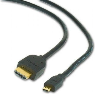 CABLU video GEMBIRD, adaptor HDMI (T) la Micro-HDMI (T), 1.8m, conectori auriti, negru, „CC-HDMID-6” (include TV 0.06 lei)