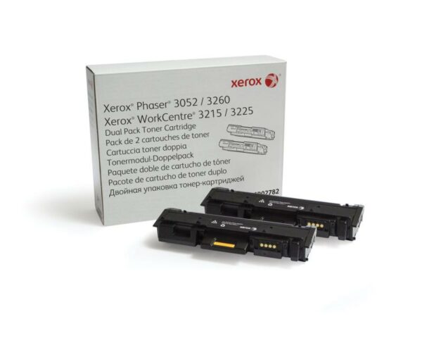 Dual-Pack Original Xerox Black, 106R02782, pentru Ph 3052|Ph 3260|WC 3215|WC 3225, 2x3K, (timbru verde 1.2 lei) , „106R02782”