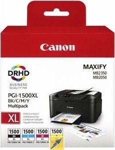 Combo-Pack Original Canon CMYK, PGI-1500XLMULTI, pentru Maxify MB2050|MB2150|MB2350|MB2750, , incl.TV 0.11 RON, „BS9182B004AA”