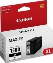 Cartus Cerneala Original Canon Black, PGI-1500XLB, pentru Maxify MB2050|MB2150|MB2350|MB2750, 1.2K, incl.TV 0.11 RON, „BS9182B001AA”