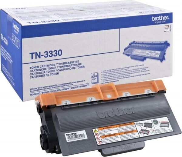 Toner Original Brother Black, TN3330, pentru HL-6180|5440|5470|DCP-8250|8110|MFC-8950|8510|8520, 3K,”TN3330″