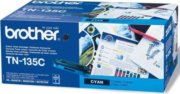 Toner Original Brother Cyan, TN135C, pentru MFC-9440|9450|9840|9040|HL-4070|4040|4050, 4K,”TN135C”