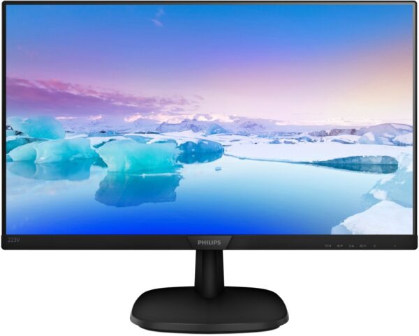 MONITOR PHILIPS 21.5″, home, office, IPS, Full HD (1920 x 1080), Wide, 250 cd/mp, 5 ms, VGA, DVI, HDMI, „223V7QDSB/00” (timbru verde 7 lei)