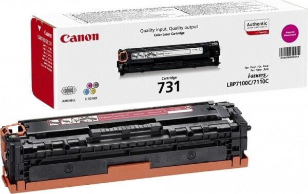 Toner Original Canon Magenta, CRG-731M, pentru LBP-7100|LBP-7110|MF-8230|MF-8280|MF-623|MF-628, 1.5K, (timbru verde 1.2 lei) , „CR6270B002AA”