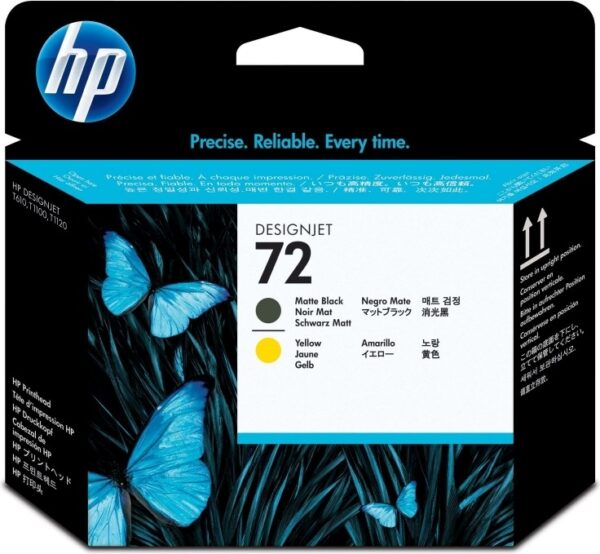 Cap Printare Original HP Matte Black/Yellow, nr.72, pentru DesignJet T1100|1120|1200|1300|2300|T610|620|770|790, , (timbru verde 0.15 lei), „C9384A”