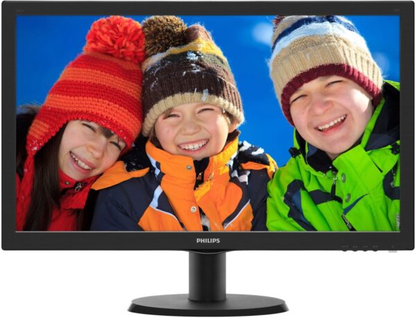 MONITOR PHILIPS 23.6″, home, office, TN, Full HD (1920 x 1080), Wide, 250 cd/mp, 1 ms, VGA, DVI, HDMI, „243V5LHAB5/00” (include TV 6.00lei)