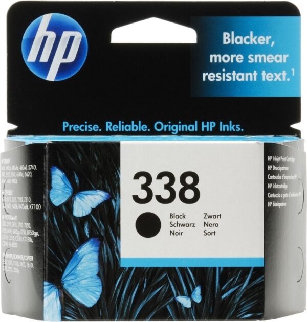 Cartus Cerneala Original HP Black, nr.338, pentru DJ460|574x|6xxx|9800|2570|2xxx|8xxx, , (timbru verde 0.15 lei), „C8765EE”