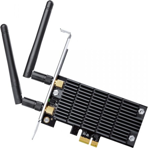 PLACA RETEA TP-LINK AC1300, intern wireless 2.4 GHz | 5 GHz, PCI-E, port, 867 Mbps, antena externa detasabila x 2, „Archer T6E”