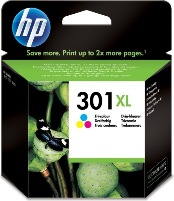 Cartus Cerneala Original HP Color, nr.301XL, pentru DJ1000|1050|1055|2050|3050, , (timbru verde 0.15 lei), „CH564EE”