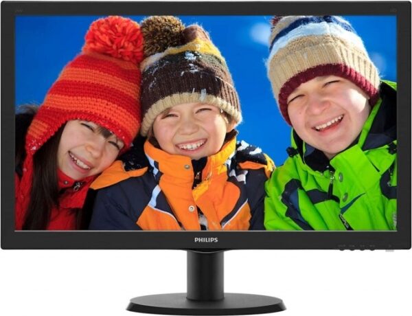 MONITOR PHILIPS 23.6″, home, office, TN, Full HD (1920 x 1080), Wide, 250 cd/mp, 5 ms, VGA, DVI, „243V5LSB5/00” (timbru verde 7 lei)