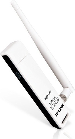 ADAPTOR RETEA TP-LINK , extern wireless 2.4 GHz, USB 2.0, port, 150 Mbps, antena externa detasabila x 1, „TL-WN722N” (include TV 0.18lei)