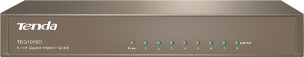 SWITCH TENDA, porturi Gigabit x 8, unmanaged, carcasa metalica, „TEG1008D” (timbru verde 2 lei)