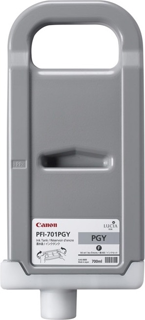 Cartus Cerneala Original Canon Light Grey, PFI-701PGy, pentru IPF 8000|8100|9000|9100, , incl.TV 0.11 RON, „CF0910B001AA”