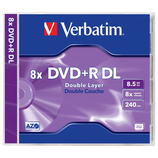 DVD+R VERBATIM 8.5GB, 240min, viteza 8x, Double Layer, 1 buc, Jewel Case, „Matt Silver” „43541”