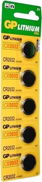 BATERIE GP BATTERIES BUTONI (CR2032), 3V litiu, 5 buc., „GPCR2032-BL5” (include TV 0.05lei)