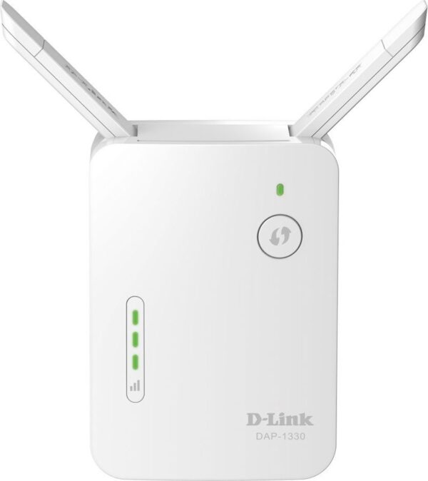 RANGE EXTENDER D-LINK wireless 300Mbps, 1 port 10/100Mbps, 2 antene externe, 2.4GHz, „DAP-1330” (timbru verde 2 lei)