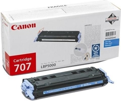 Toner Original Canon Cyan, CRG-707C, pentru LBP 5000|LBP 5100, 2K, incl.TV 0.8 RON, „CR9423A004AA”