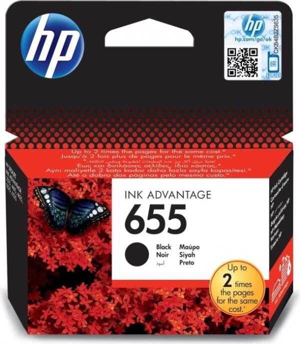 Cartus Cerneala Original HP Black, nr.655, pentru DJ3525|4615|4625|5525|6525, , (timbru verde 0.15 lei), „CZ109AE”