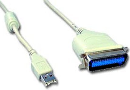 CABLU USB GEMBIRD adaptor, USB 2.0 (T) la Paralel (Centronics 36-pin), 1.8m, conecteaza port USB cu imprimanta cu port paralel, alb, „CUM360” (include TV 0.06 lei)