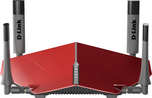 ROUTER D-LINK wireless 3150Mbps, 4 porturi Gigabit, 4 antene externe, Dual Band AC3200 (1300/600Mbps), 1xUSB3.0, 1xUSB2.0, glossy red „DIR-885L” (timbru verde 0.8 lei)