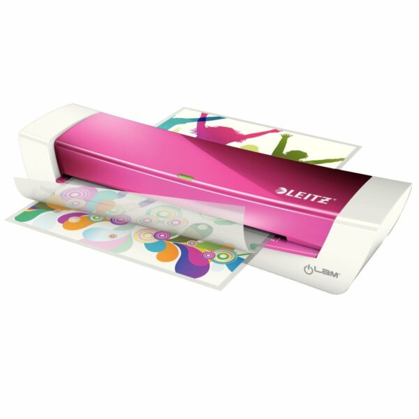 Laminator Leitz iLAM A4 Home Office, roz, „73680023” (timbru verde 4.00 lei)