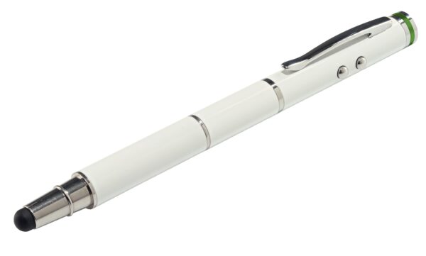 PRESENTER Leitz Stylus 4 in 1, wireless, laser pt. touchscreen, max. , baterii LR41 x3, alb, „64140001” (timbru verde 0.18 lei)