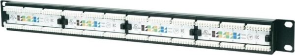 PATCH PANEL INTELLINET 24 porturi, UTP, Cat6, 1U pentru rack 19″ „520959”