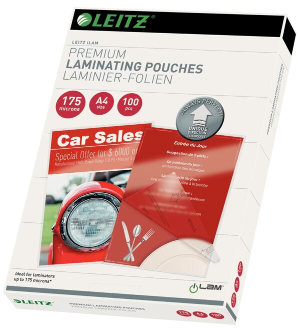 Folie Leitz UDT pentru laminare la cald, A4, 175 mic., 100buc/set, „74830000”