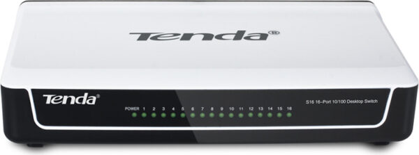SWITCH Tenda 16 porturi 10/100 Mbps, fanless „S16” (timbru verde 0.8 lei)