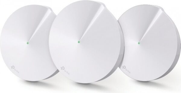 MESH TP-LINK, wireless, router AC1300, pt interior, 1300 Mbps, port LAN, WAN, 2.4 GHz | 5 GHz, antena interna x 4, standard 802.11ac, „Deco M5(3-pack)” (timbru verde 2.00 lei)