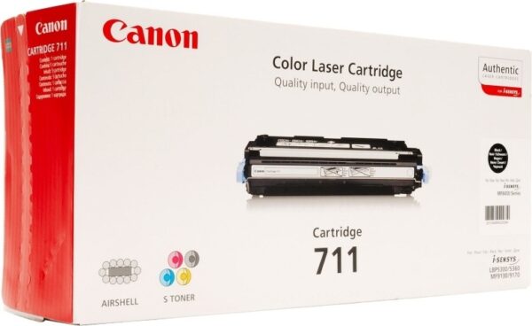 Toner Original Canon Black, CRG-711B, pentru LBP-5300|LBP-5360|MF-9130|MF-9170|MF-9220|MF-9280, 12K, (timbru verde 1.2 lei) , „CR1660B002AA”