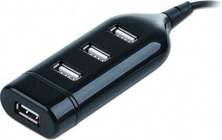 HUB extern GEMBIRD, porturi USB: USB 2.0 x 4, conectare prin USB 2.0, cablu 0.4 m, negru, „UHB-CT02”