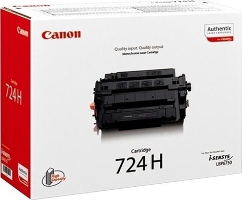 Toner Original Canon Black, CRG-724H, pentru LBP-6750|LBP-6780|MF-512|MF-515, 12.5K, incl.TV 0.8 RON, „CR3482B002AA”