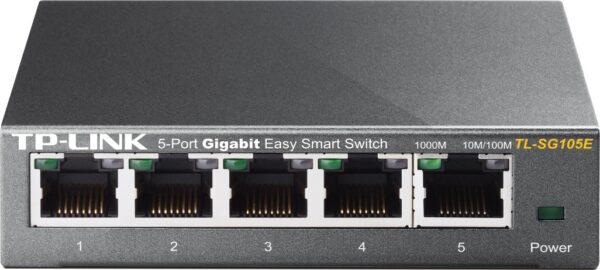 SWITCH TP-LINK 5 porturi Gigabit. carcasa metalica „TL-SG105E” (timbru verde 2 lei)