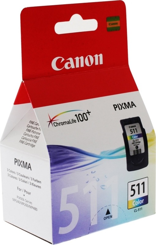 Cartus Cerneala Original Canon Color, CL-511, pentru Pixma IP2700|MP230|MP240|MP250|MP260|MP270|MP280|MP282|MP480|MP490|MP495|MX320|MX330|MX340|MX350|MX360|MX410|MX420 , 244, incl.TV 0.11 RON, „BS2972B001AA”