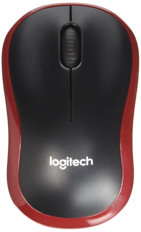 MOUSE LOGITECH wireless, 1000dpi, 3 butoane, 1 rotita scroll, „M185”, red, „910-002237” (timbru verde 0.18 lei)