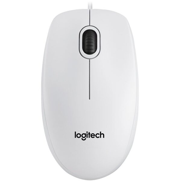 MOUSE LOGITECH, „B100”, PC sau NB, cu fir, USB, optic, 800 dpi, butoane/scroll 3/1, , alb, „910-003360” (timbru verde 0.18 lei)