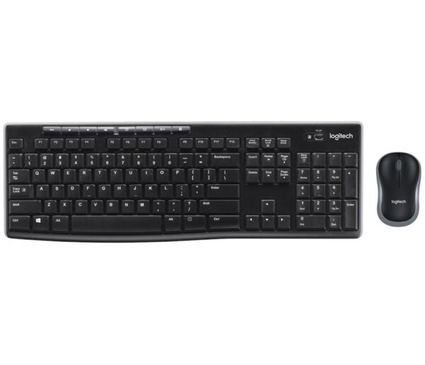 KIT wireless LOGITECH, tastatura wireless multimedia + mouse wireless 3 butoane, black, „MK270” „920-004508” (include TV 0.8lei)