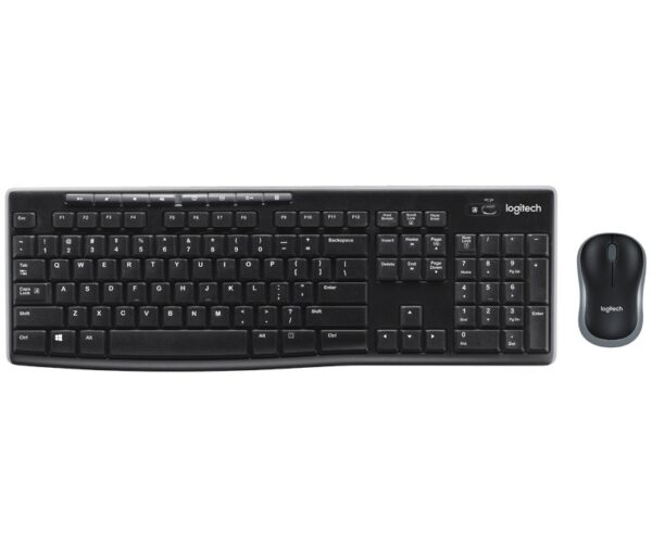 KIT wireless LOGITECH, tastatura wireless multimedia + mouse wireless 3 butoane, black, „MK270” „920-004508” (timbru verde 0.8 lei)