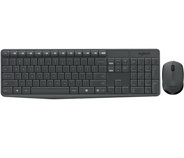 KIT wireless LOGITECH, tastatura wireless multimedia + mouse wireless 3 butoane, black, „MK235” „920-007931” (timbru verde 0.8 lei)