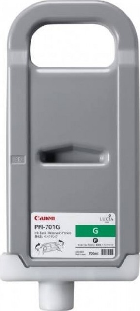 Cartus Cerneala Original Canon Green, PFI-701G, pentru IPF 8000|8100|9000|9100, , incl.TV 0.11 RON, „CF0907B001AA”
