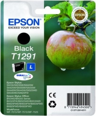 Cartus Cerneala Original Epson Black, T1291, pentru SX425W, , incl.TV 0.11 RON, „C13T12914011”