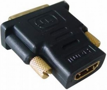 ADAPTOR video GEMBIRD, DVI-D SL (T) la HDMI (M), conectori auriti, black, „A-HDMI-DVI-2” (timbru verde 0.08 lei)