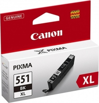 Cartus Cerneala Original Canon Black, CLI-551XLBK, pentru Pixma IP-7250|8750|IX-6850|MG-5450|5550|5650|6350|6450|6650|7150|7550|MX-725|925, 11ml, incl.TV 0.11 RON, „BS6443B001AA”