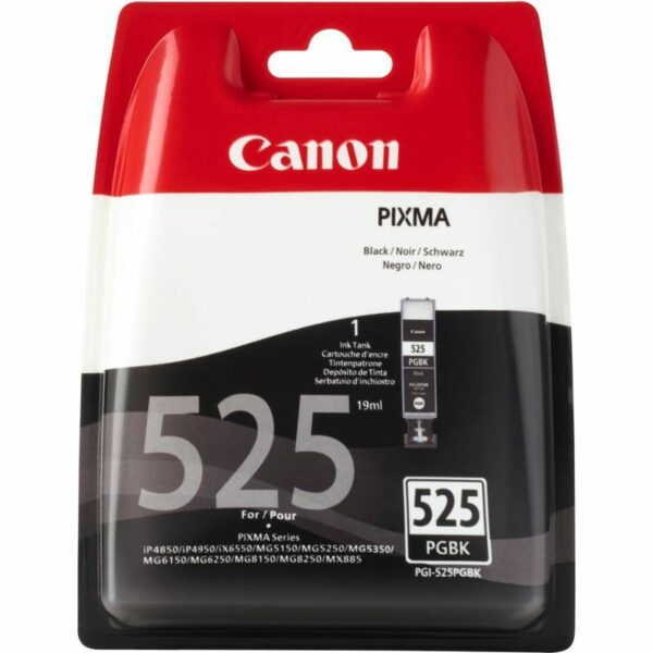 Cartus Cerneala Original Canon Black, PGI-525B, pentru Pixma IP4850|IP4950|IX6550|MG5150|MG5250|MG5350|MG6150|MG6250|MG8150|MG8250|MX715|MX885|MX895, , (timbru verde 0.15 lei), „BS4529B001AA”