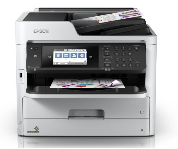 Multifunctional Inkjet Color Epson WF-C5790DWF, A4, Functii: Impr.|Scan.|Cop.|Fax, Viteza de Printare Monocrom: 34 ppm, Viteza de printare color: 34 ppm, Conectivitate:USB|Retea|WiFi, Duplex:Da, ADF:ADF(timbru verde 40 lei) „C11CG02401”