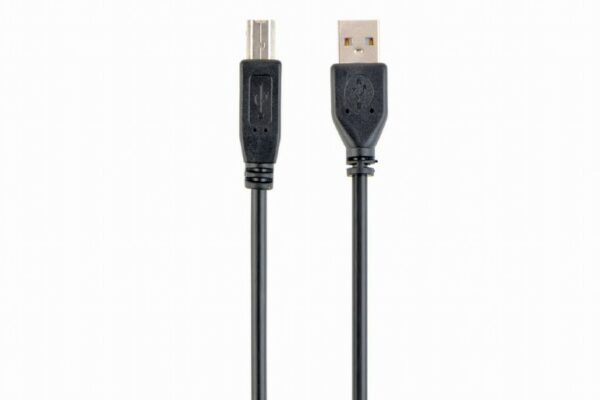 CABLU USB GEMBIRD pt. imprimanta, USB 2.0 (T) la USB 2.0 Type-B (T), 1.8m, conectori auriti, black, „CCP-USB2-AMBM-6” / 45505977 (timbru verde 0.08 lei)