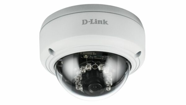 CAMERA IP D-Link, dome, pt. interior, dist. IR 10 m, tip lentila fixa 2.8 mm, 3 Mpx, cu fir, microfon nu, PoE da, carcasa metal, slot SD card nu, „DCS-4603” (timbru verde 0.8 lei)